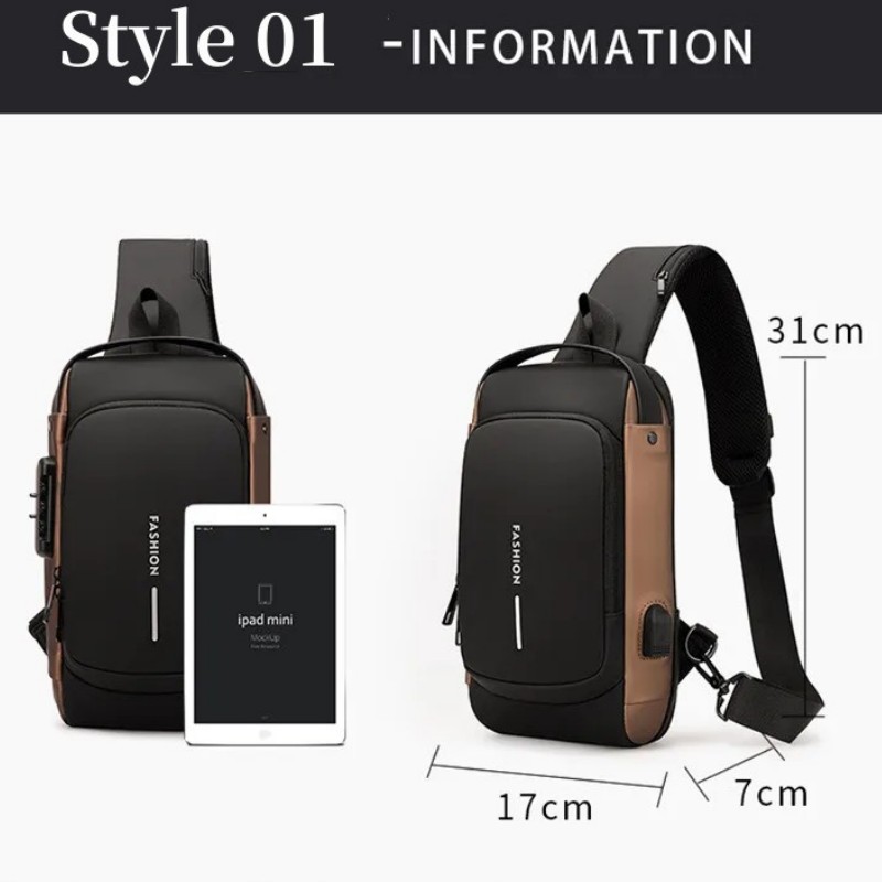 New Chest Bag for Men Crossbod - Luxury Bags Sling recension och pris