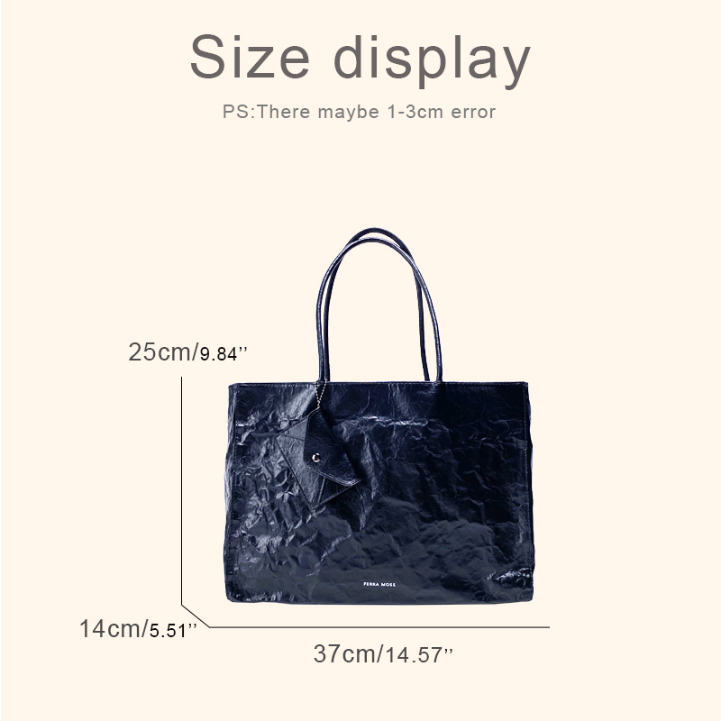 Korean Casual Kraft Paper Tote - Luxury Bags And Accessories recension och pris
