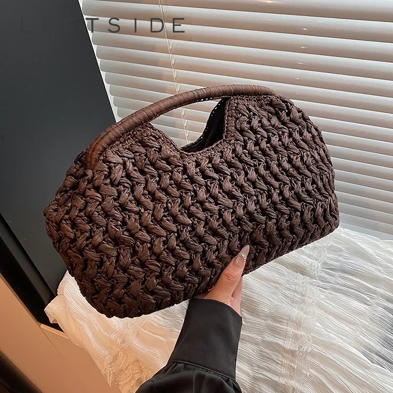 LEFTSIDE Weave Straw Shoulder  - Luxury Beach Bags Ysl recension och pris