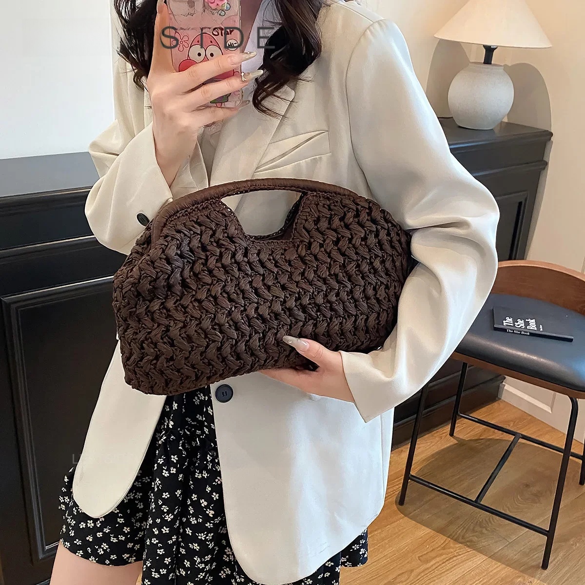 LEFTSIDE Weave Straw Shoulder  - Luxury Beach Bags Ysl recension och pris