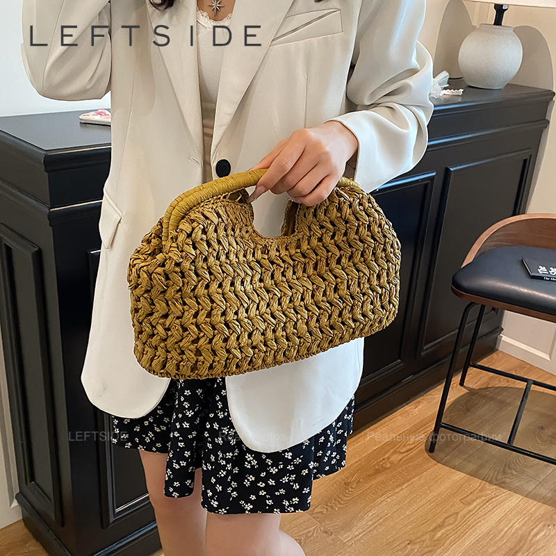 LEFTSIDE Weave Straw Shoulder  - Luxury Beach Bags Ysl recension och pris