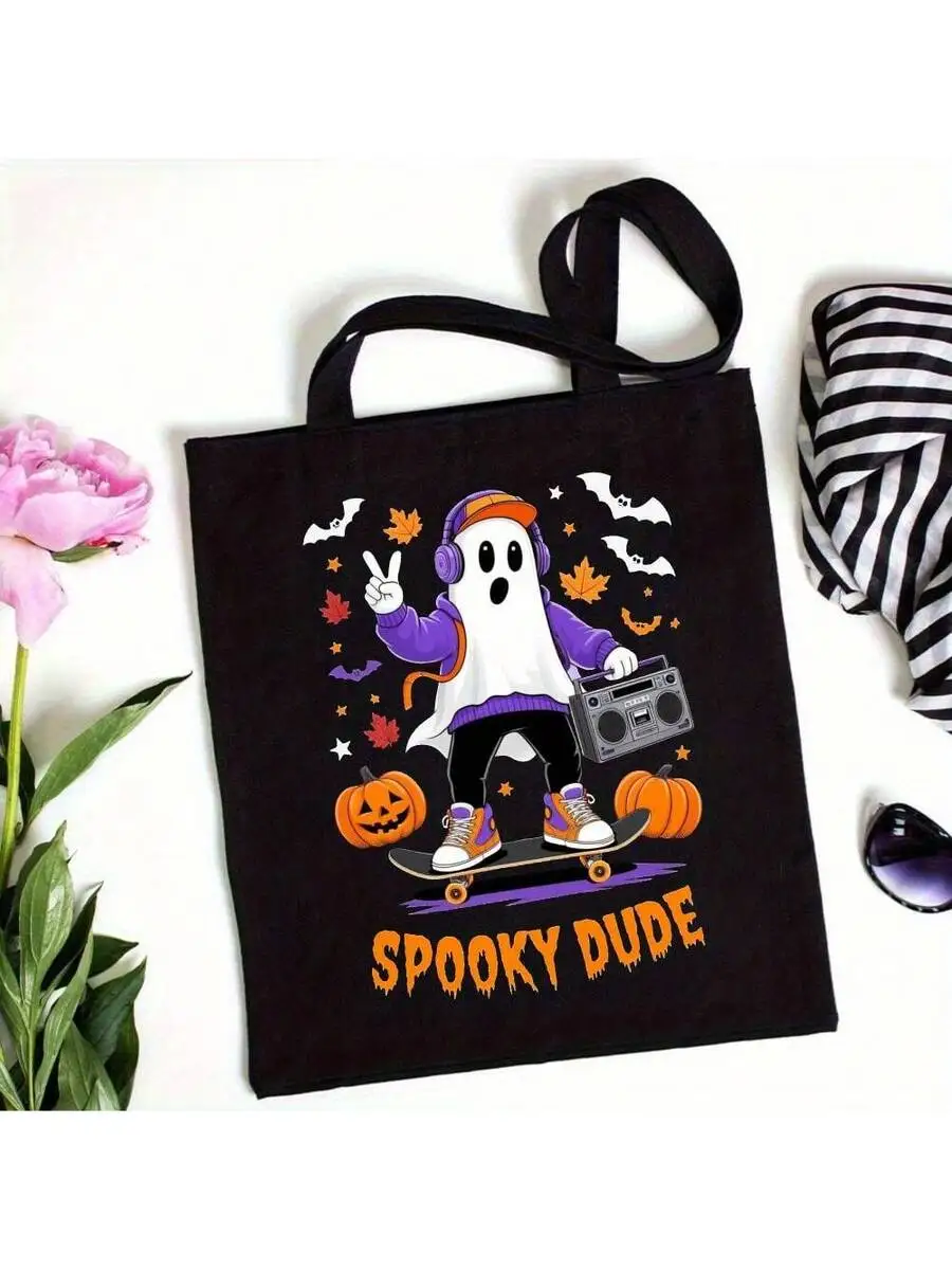 Black Spooky Dude Halloween To - Canvas Tote Designer recension och pris