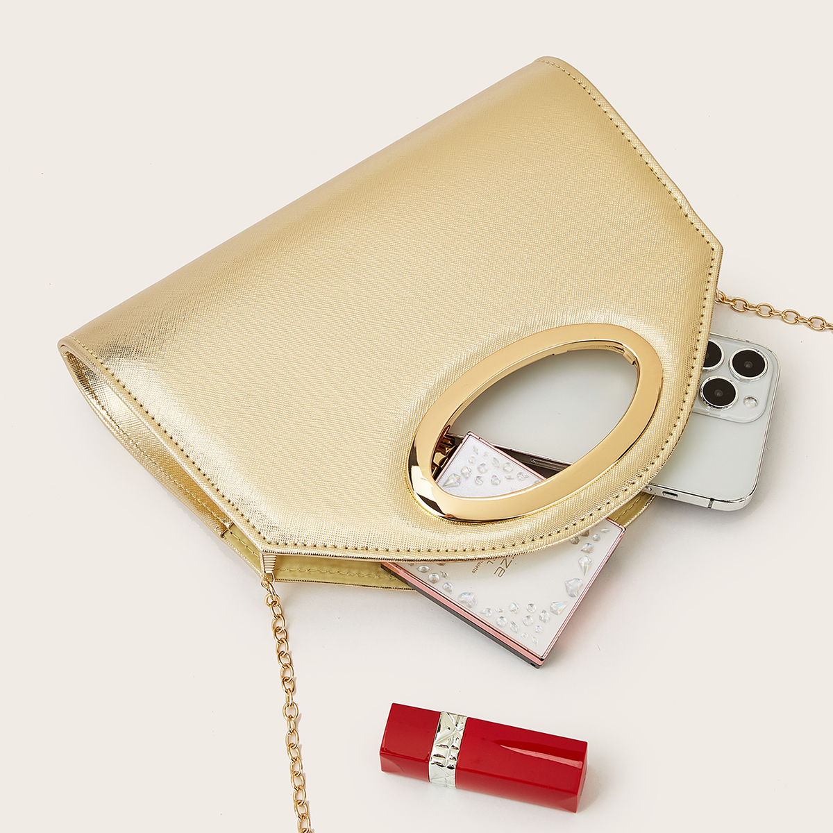 Women's Evening Bag, Gold Colo - Luxury Bags Office recension och pris