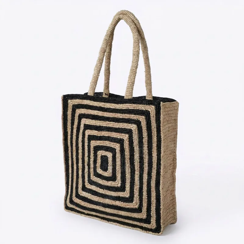 Striped raffia woven straw bag - Luxury Bags And Accessories recension och pris