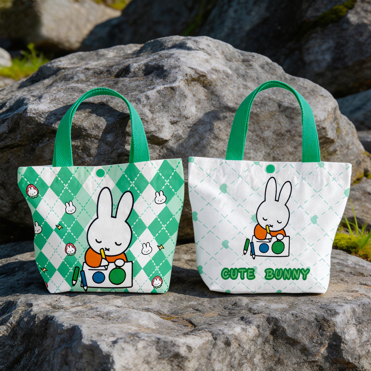 Creative Cartoon Miffy Rabbit  - Canvas Tote Designer recension och pris