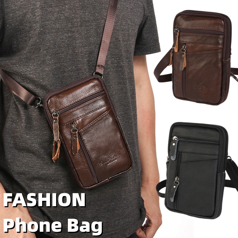 Men Luxury Genuine Leather Pho - Luxury Bags Made recension och pris