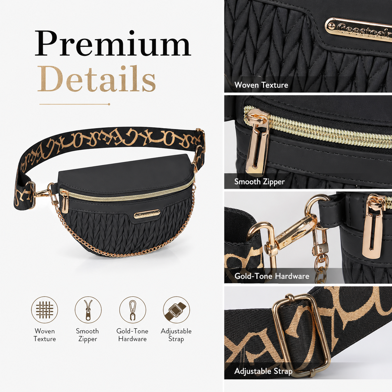 Luxury Quilted Waist Pack for  - Luxury Bags Sling recension och pris