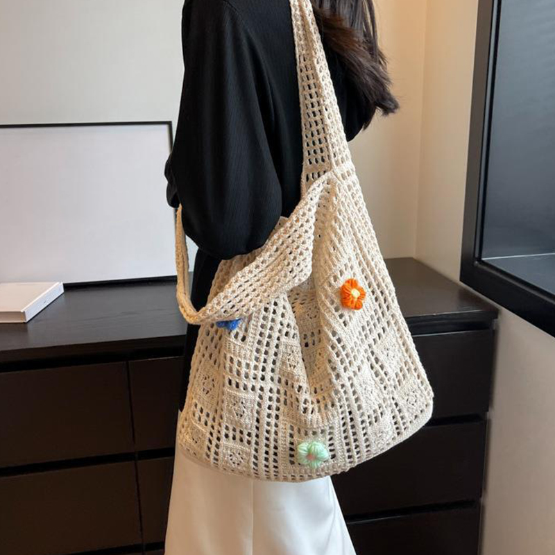 Designer Flower Knitted Handba - Luxury Beach Bags Ysl recension och pris