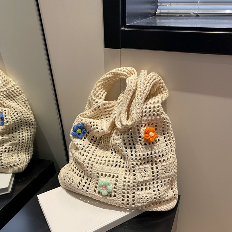 Designer Flower Knitted Handba - Luxury Beach Bags Ysl recension och pris
