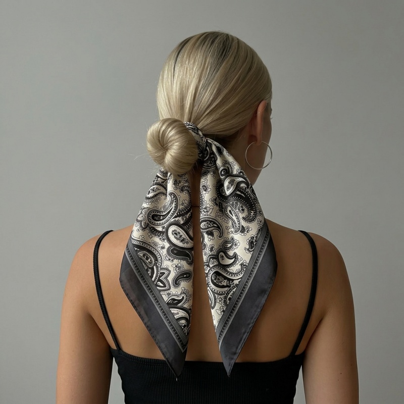 Luxury Satin Square Scarf Pais - Luxury Bags And Accessories recension och pris