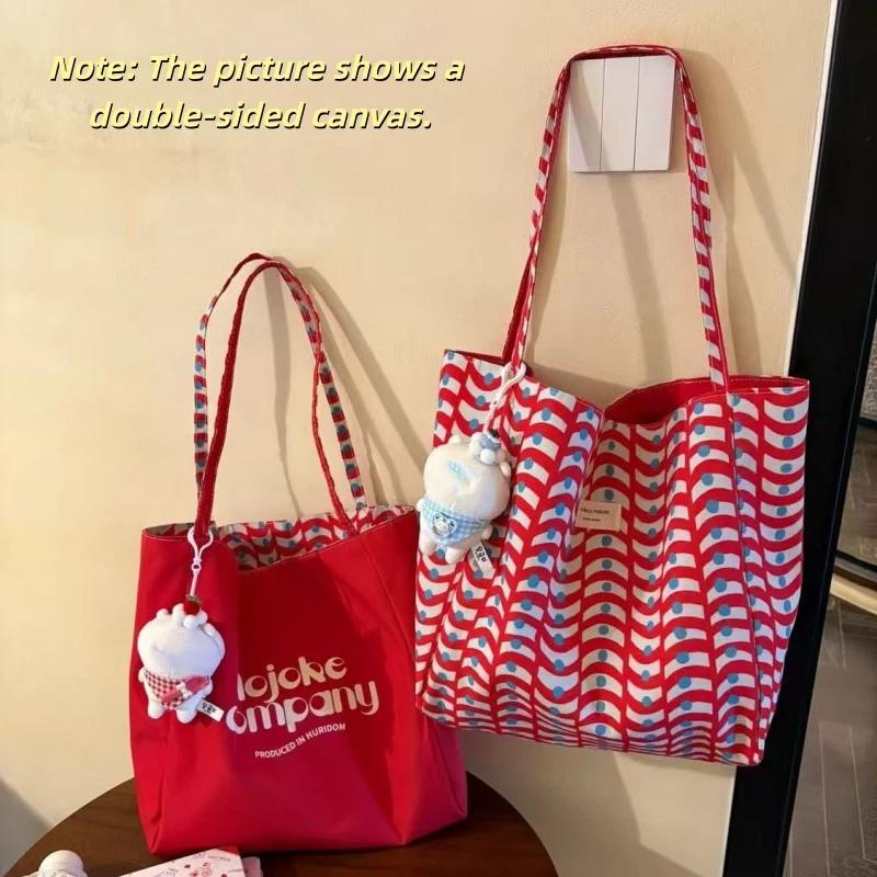 1PCS Large Capacity Korean Can - Canvas Tote Designer recension och pris