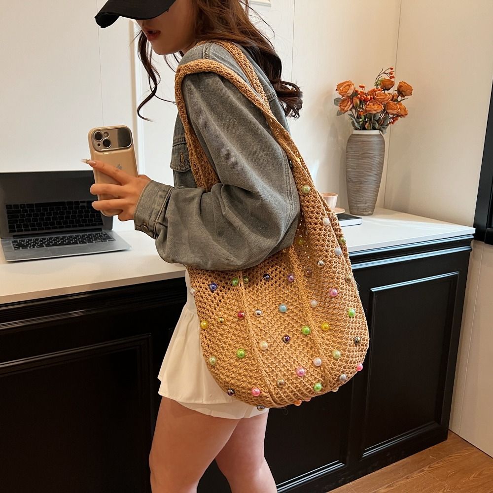 Casual Boho Crochet Beach Tote - Luxury Beach Bags Ysl recension och pris