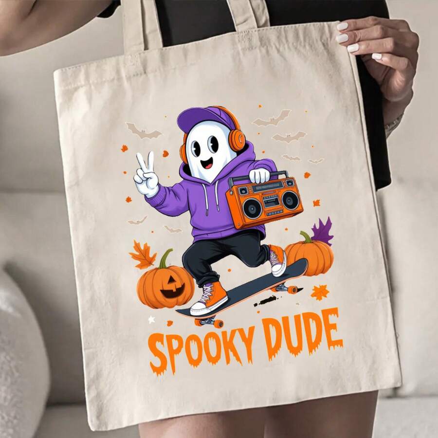 Halloween Tote Bag With Spooky - Canvas Tote Designer recension och pris