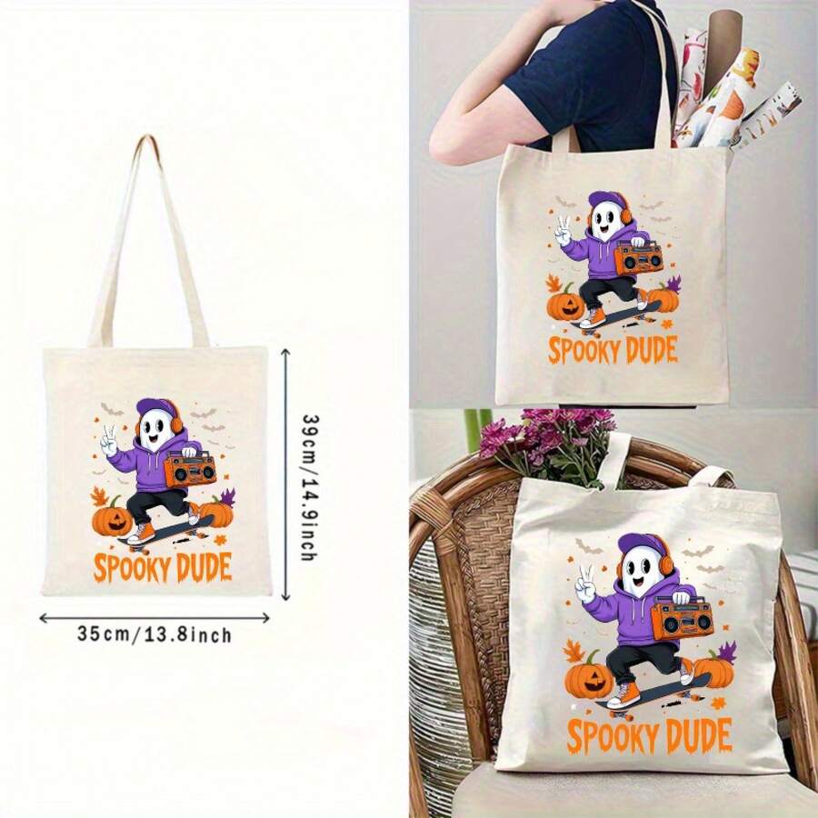 Halloween Tote Bag With Spooky - Canvas Tote Designer recension och pris