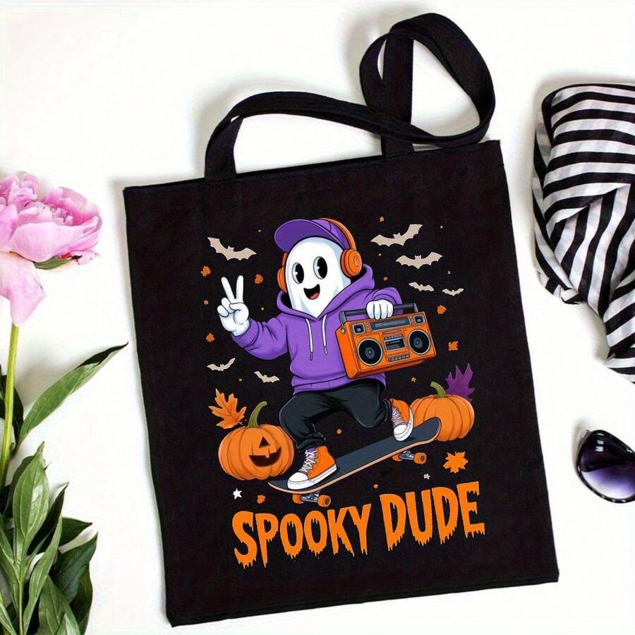 Halloween Tote Bag With Spooky - Canvas Tote Designer recension och pris