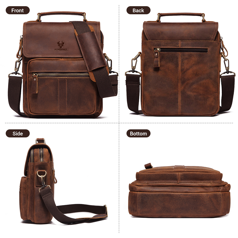 HUMERPAUL Genuine Leather Men' - Luxury Bags Office recension och pris