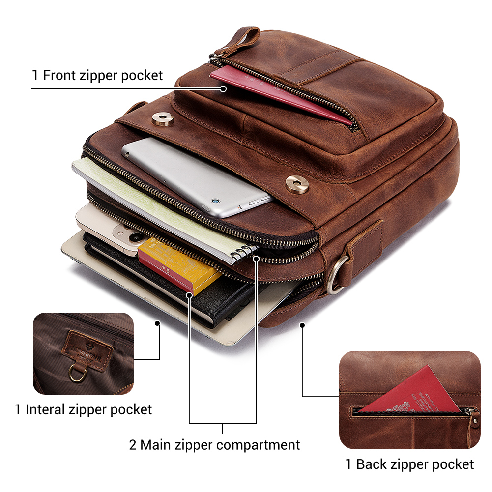 HUMERPAUL Genuine Leather Men' - Luxury Bags Office recension och pris