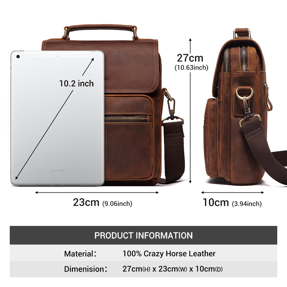 HUMERPAUL Genuine Leather Men' - Luxury Bags Office recension och pris