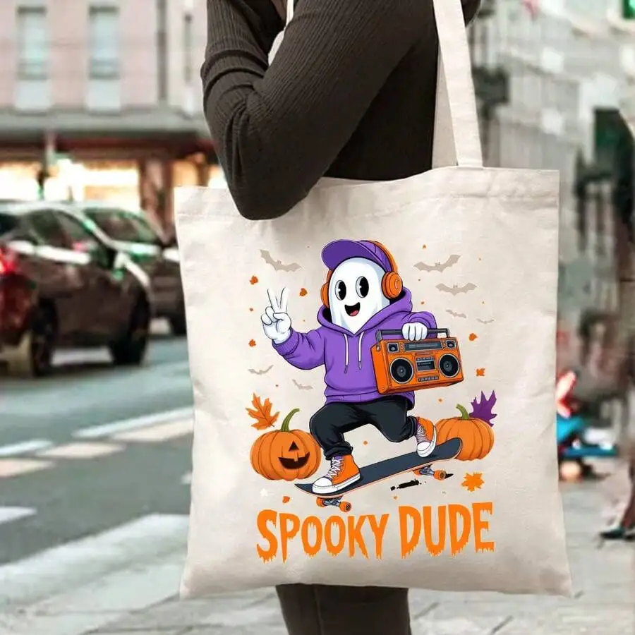 Halloween Tote Bag With Spooky - Canvas Tote Designer recension och pris