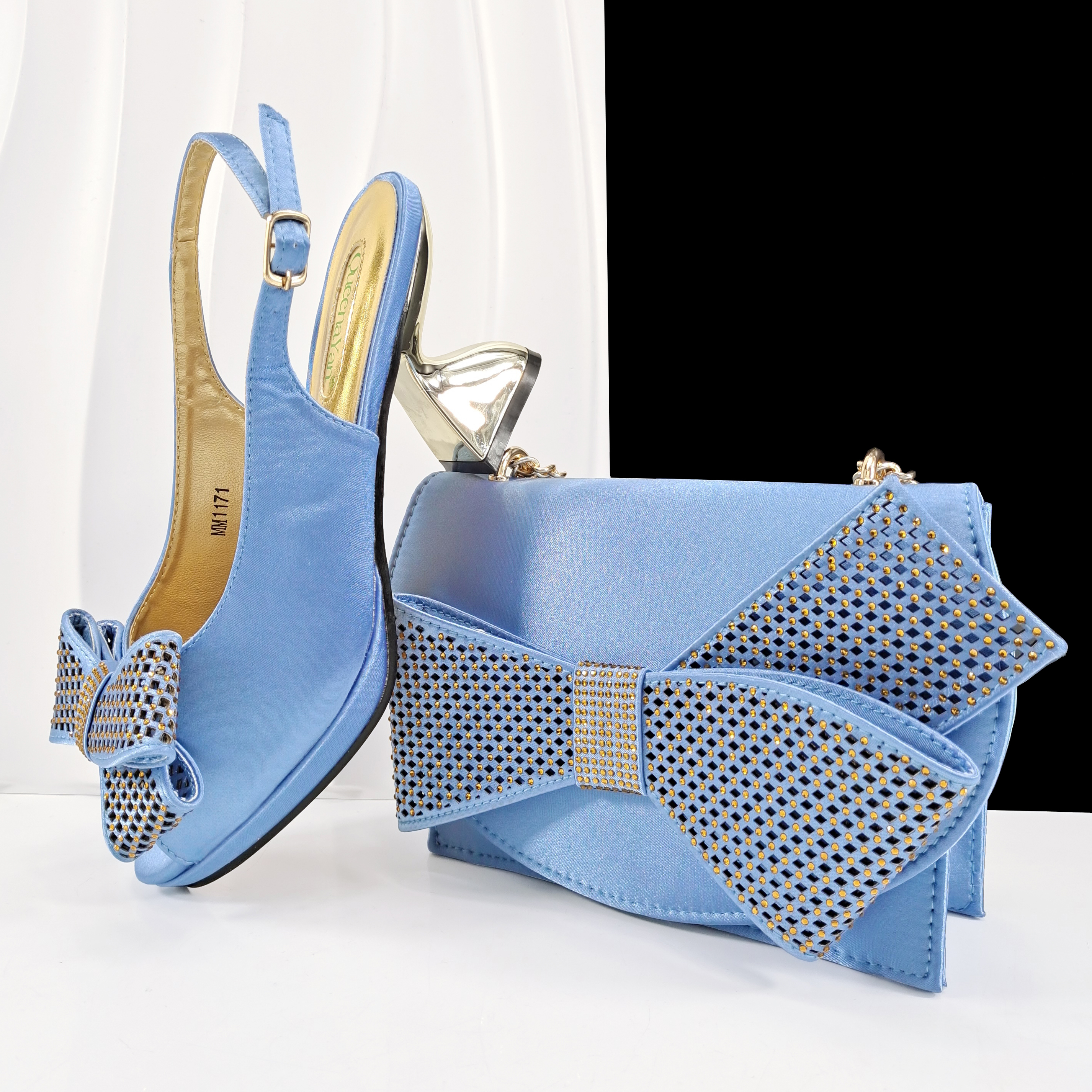 Queena Yan Sky Blue Color Peep - Luxury Bags And Shoes recension och pris