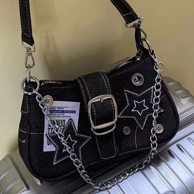 Women's Y2K Star Denim Half Mo - Canvas Tote Designer recension och pris