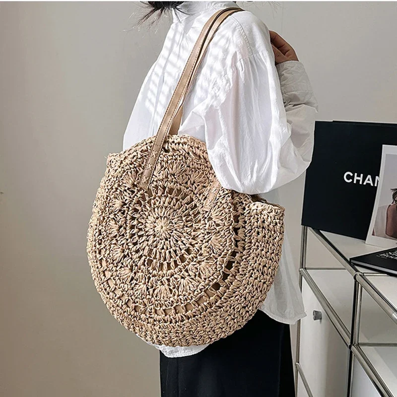 Summer Round Straw Women Vacat - Luxury Beach Bags Ysl recension och pris