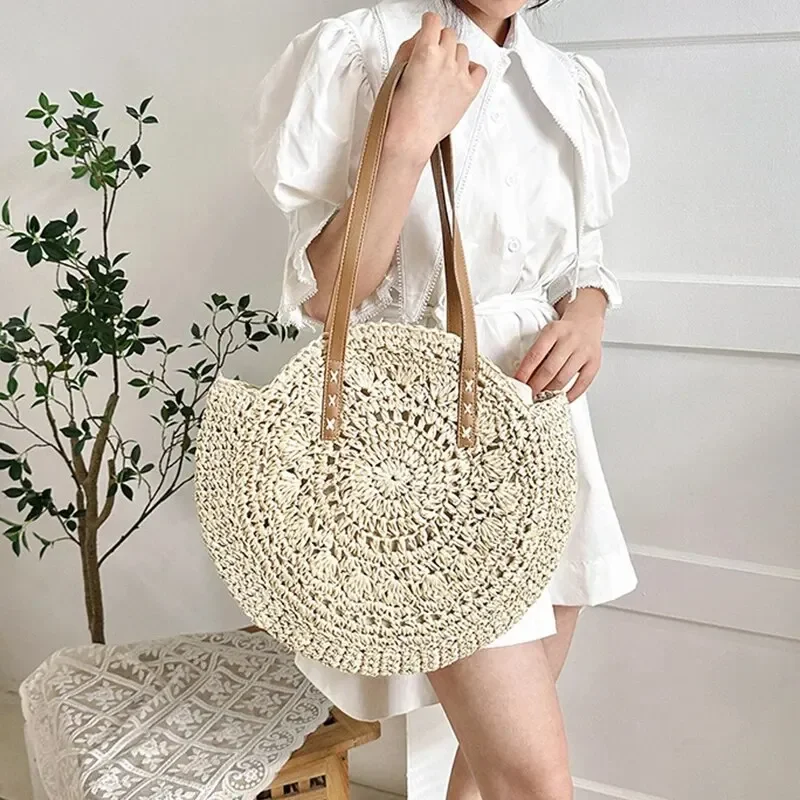 Summer Round Straw Women Vacat - Luxury Beach Bags Ysl recension och pris