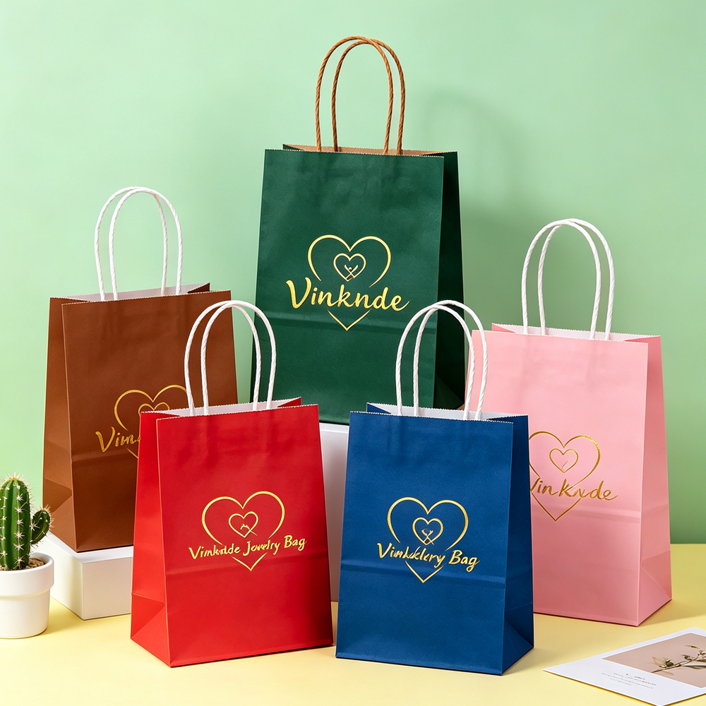 100Pcs Custom Paper Gift Bag w - Luxury Bags In Store recension och pris